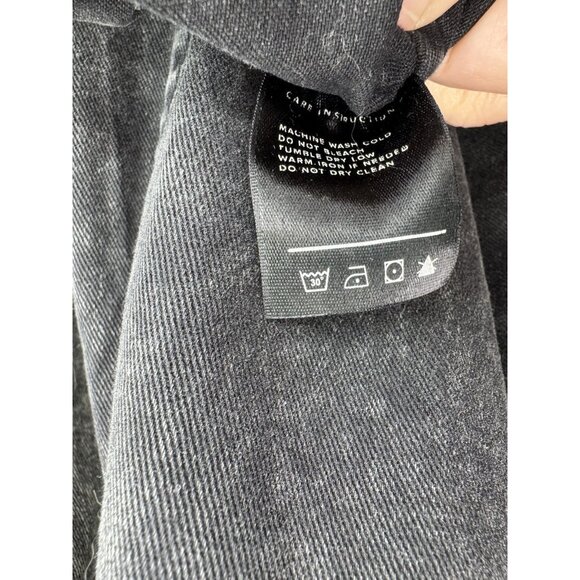 Jibberish Denver Men's Black Denim Button Up Shirt Size Medium - Picture 9 of 9